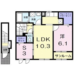 アップフィールド　共栄　Ⅱの物件間取画像